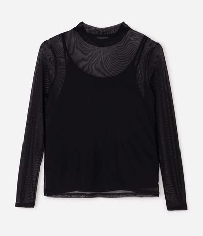 Blusa en Tule con Anágua y cuello Curve & Plus Size 5