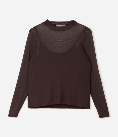 Blusa en Tule con Anágua y cuello Curve & Plus Size 4
