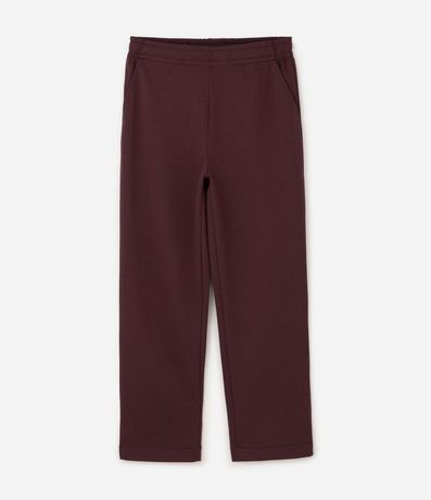 Pantalón Recto en Malla Pesada Scuba con Cintura Elástica 6