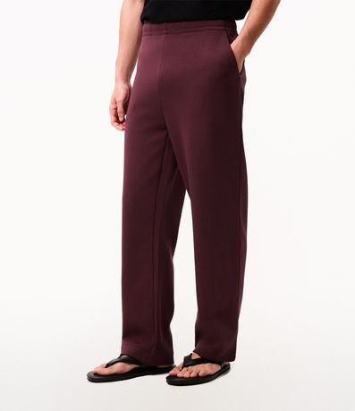 Pantalón Recto en Malla Pesada Scuba con Cintura Elástica 2