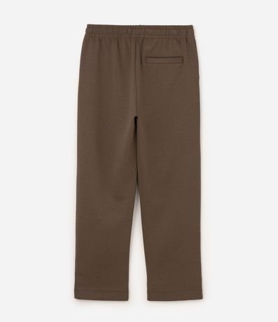 Pantalón Recto en Malla Pesada Scuba con Cintura Elástica 7