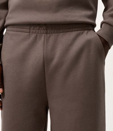Pantalón Recto en Malla Pesada Scuba con Cintura Elástica 4