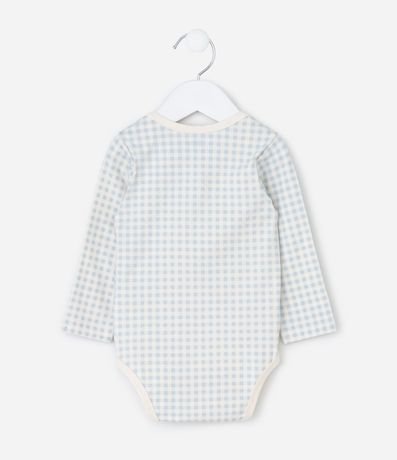 Body Infantil en Cotton con Estampado Vichy Ositos – Talle RN a 18 Meses 2