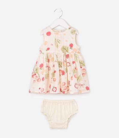 Vestido Infantil Floral Laise con Bombacha - Talle 3 a 18 Meses 2