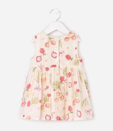 Vestido Infantil Floral Laise con Bombacha - Talle 3 a 18 Meses 4