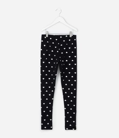 Pantalón Infantil Legging con Estampa de Corazones en Foil – Talle 5 a 14 años 3