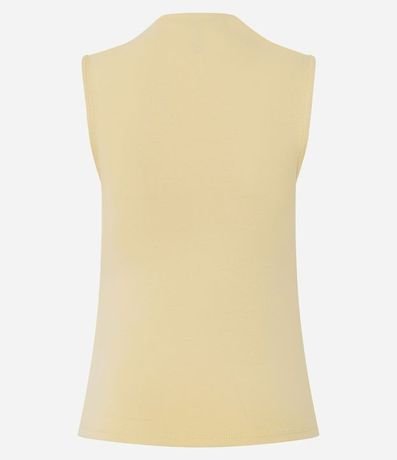 Blusa Musculosa Básica en Algodón con Cuello Alto 3