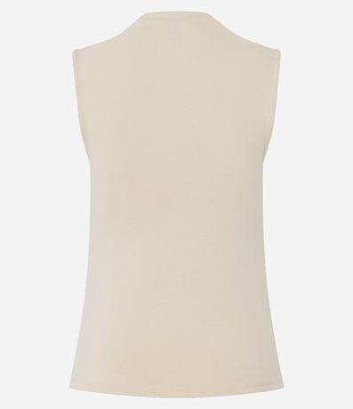 Blusa Musculosa Básica de Algodón con Cuello Alto 3