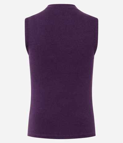 Blusa Musculosa Básica de Algodón con Cuello Alto 3