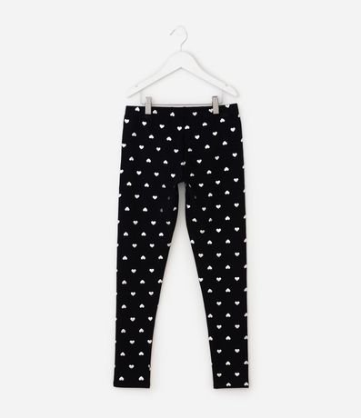 Pantalón Infantil Legging con Estampa de Corazón en Foil – Talle 5 a 14 años 4