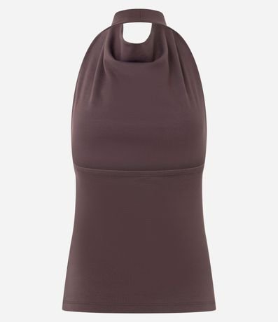 Blusa Frente única en Punto Roma con Escote Degagê 6