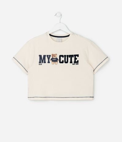 Remera Infantil con Lettering Oso – Talle 7 a 16 años 2