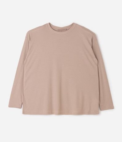 Blusa en Rib sin Sisa con Cuello Redondo Curve & Plus Size 4