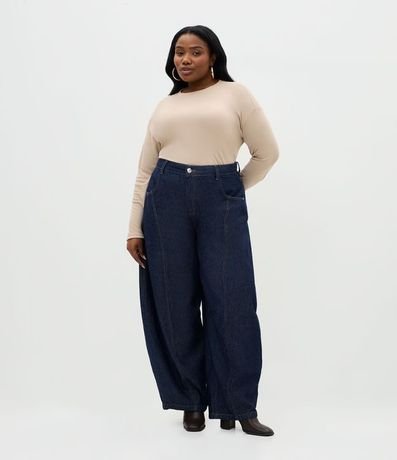 Blusa en Rib sin Sisa con Cuello Redondo Curve & Plus Size 2