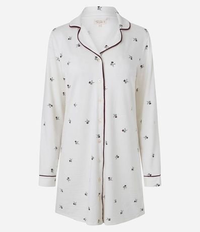 Camisón Americano con Estampa de Flores 4