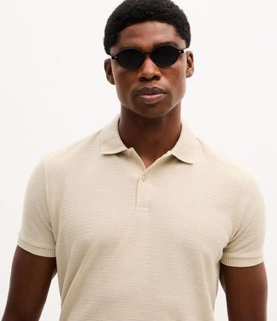 Camisa Polo Regular en Algodón Texturizada 4
