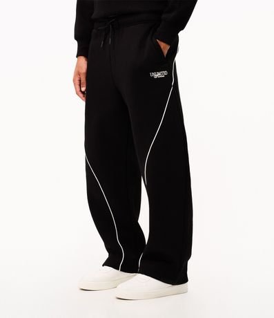 Pantalón Algodón con Piping Contrastante 2