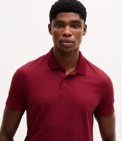 Camisa Slim con Cuello Polo y Textura Acanalada 4