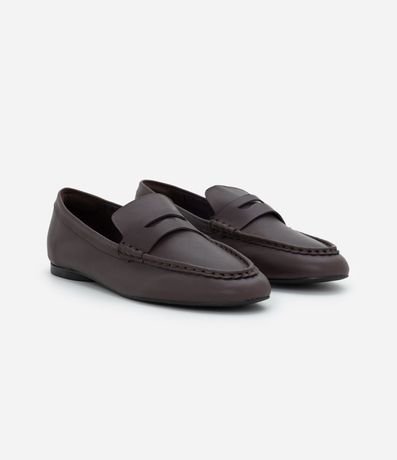 Mocasín Penny Loafer en Cuero con Recorte Delantero 3