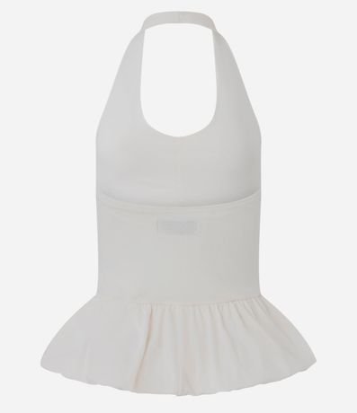 Blusa Frente Única en Algodón con Ruedo Peplum 2