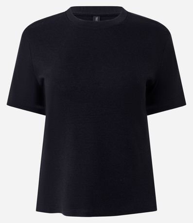 Blusa Básica con Manga Corta y Cuello Redondo 2