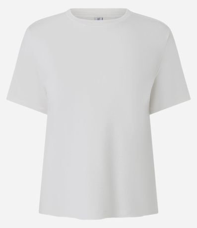 Blusa Básica con Manga Corta y Cuello Redondo 2