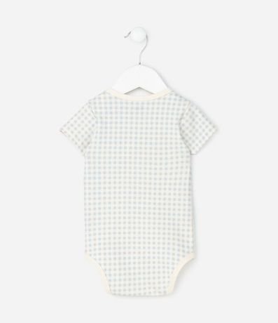 Body Infantil con Estampa de Vichy y Osos en Relieve – Talle RN a 18 Meses 3