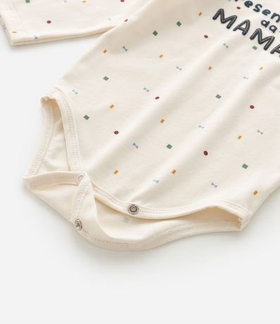 Body Infantil con Lettering Presentinho da Mamãe – Talle RN a 18 Meses 5