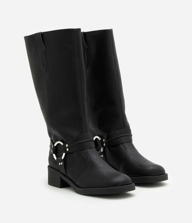 Bota Biker Boot en PU con Detalle en Metal en el Lateral 3