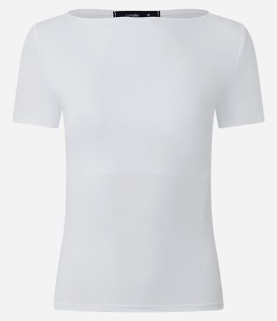 Blusa Regular en Poliamida con Escote Bote 5
