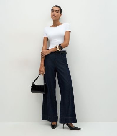 Blusa Regular en Poliamida con Escote Bote 2