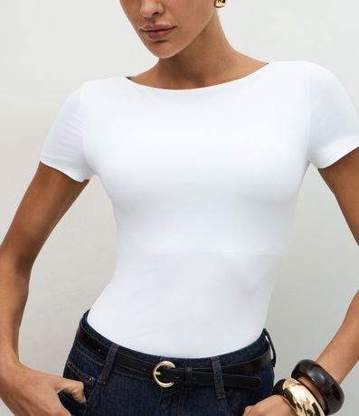 Blusa Regular en Poliamida con Escote Bote 3