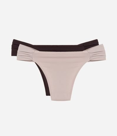 Kit 02 Bombachas Bikini con Lateral Drapeada 2