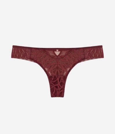 Bombacha Bikini Hilo Doble en Encaje con Textura Geométrica 5