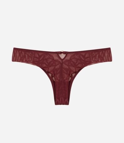 Bombacha Bikini Hilo Doble en Encaje con Textura Geométrica 6