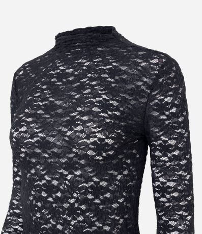 Blusa Justa en Encaje con Manga Larga 6