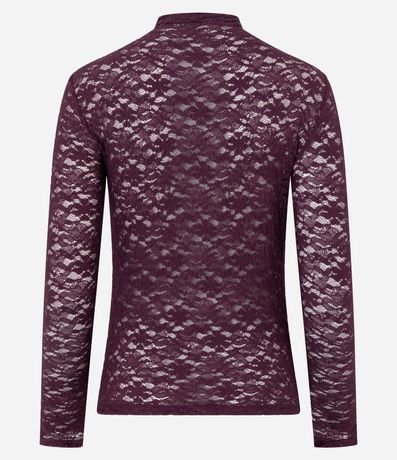 Blusa Justa en Encaje con Manga Larga 6
