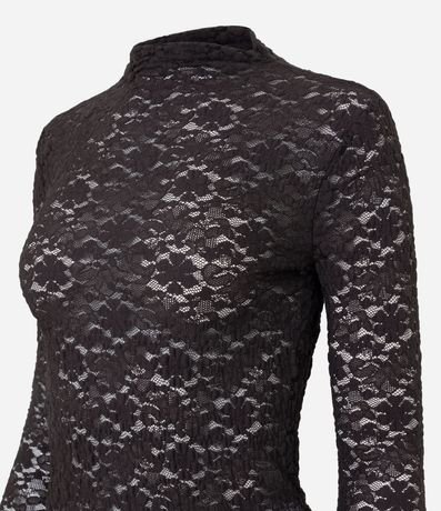 Blusa Justa en Encaje con Manga Larga 6