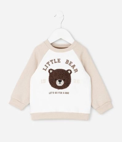 Buzo Infantil en Algodón con Felpa y Estampa de Oso – Talle U 2