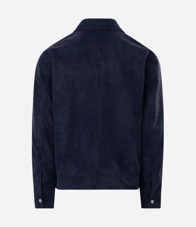 Campera Harrington en Gamuza con Cuello Inglés 3