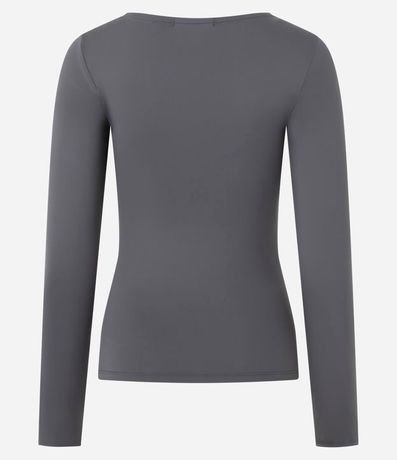 Blusa Regular en Poliamida con Escote Canoa 2