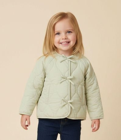 Campera Infantil Acolchonada Matelassada con Moñitas Delanteras – Talle 1 a 6 años