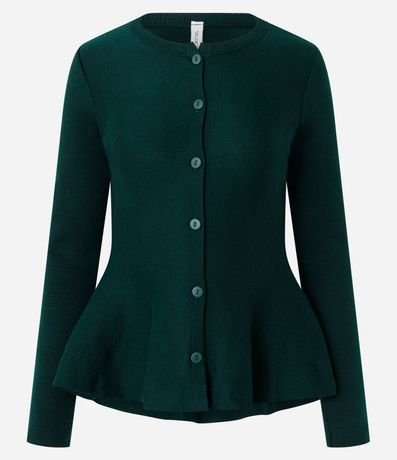 Saco Peplum en Tricot con Botones 5