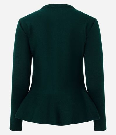 Saco Peplum en Tricot con Botones 7