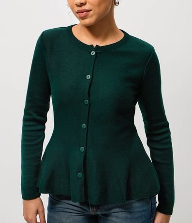Saco Peplum en Tricot con Botones 3