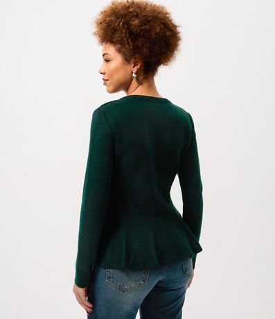 Saco Peplum en Tricot con Botones 4