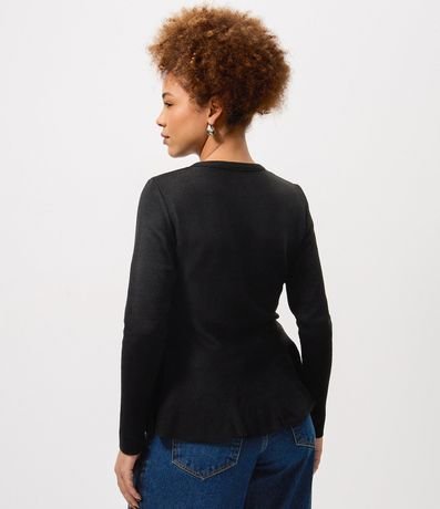 Saco Peplum en Tricot con Botones 4