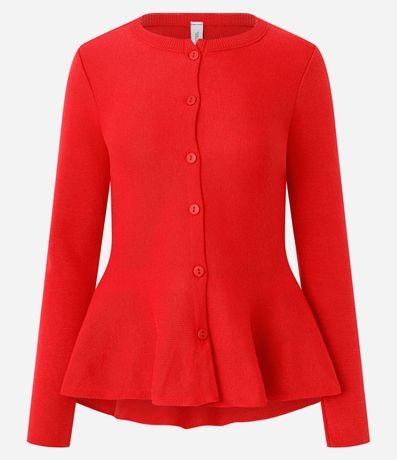 Saco Peplum en Tricot con Botones 5