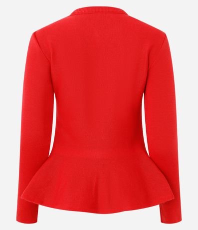 Saco Peplum en Tricot con Botones 7