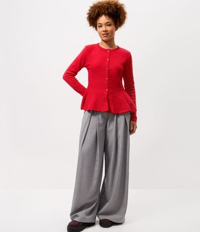 Saco Peplum en Tricot con Botones 2